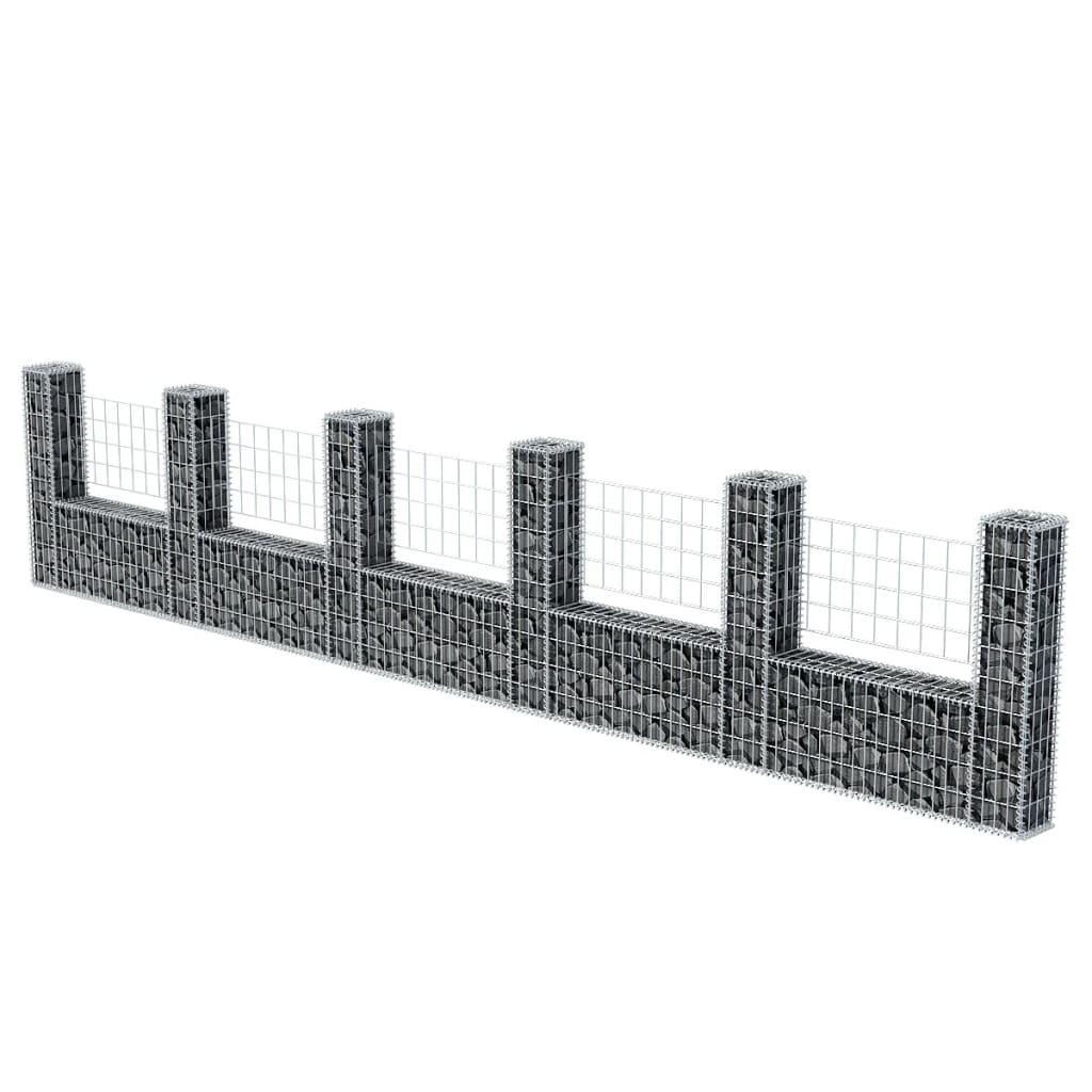 Gabion Basket U-Shape Galvanized Steel 224.4"x7.9"x39.4" at Set Shop and Smile