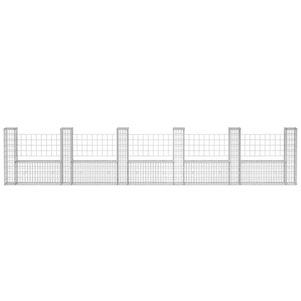 Gabion Basket U-Shape Galvanized Steel 224.4"x7.9"x39.4" at Set Shop and Smile