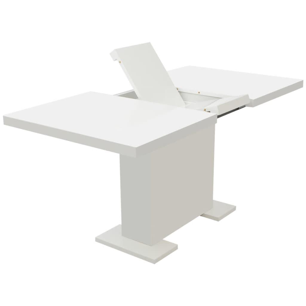 Extendable Dining Table High Gloss White at Set Shop and Smile