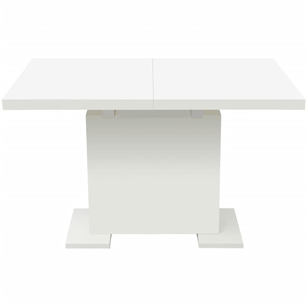 Extendable Dining Table High Gloss White at Set Shop and Smile