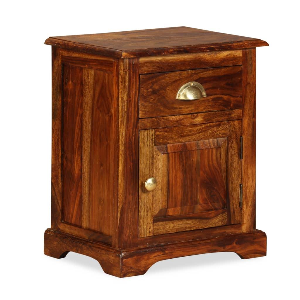 Bedside Cabinet 2 pcs 15.7"x11.8"x19.7" Solid Sheesham Wood at Set Shop and Smile