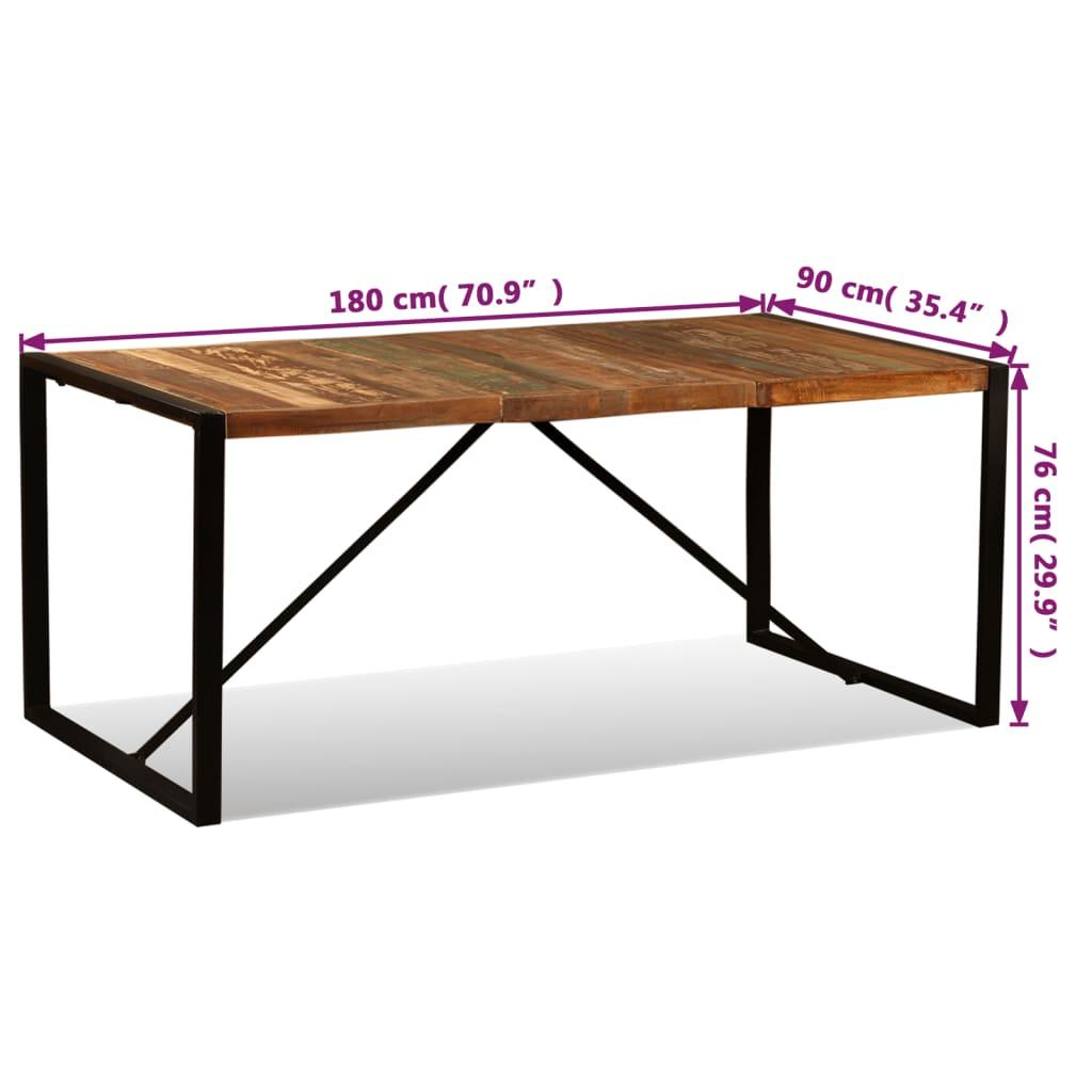 Dining Table Solid Reclaimed Wood 70.9" at Set Shop and Smile