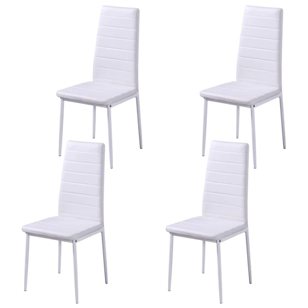Five Piece Dining Table and Chair Set Black and White at Set Shop and Smile