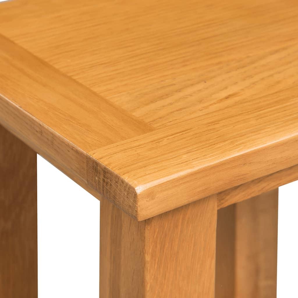 End Table Solid Oak Wood 10.6"x9.4"x14.6" at Set Shop and Smile