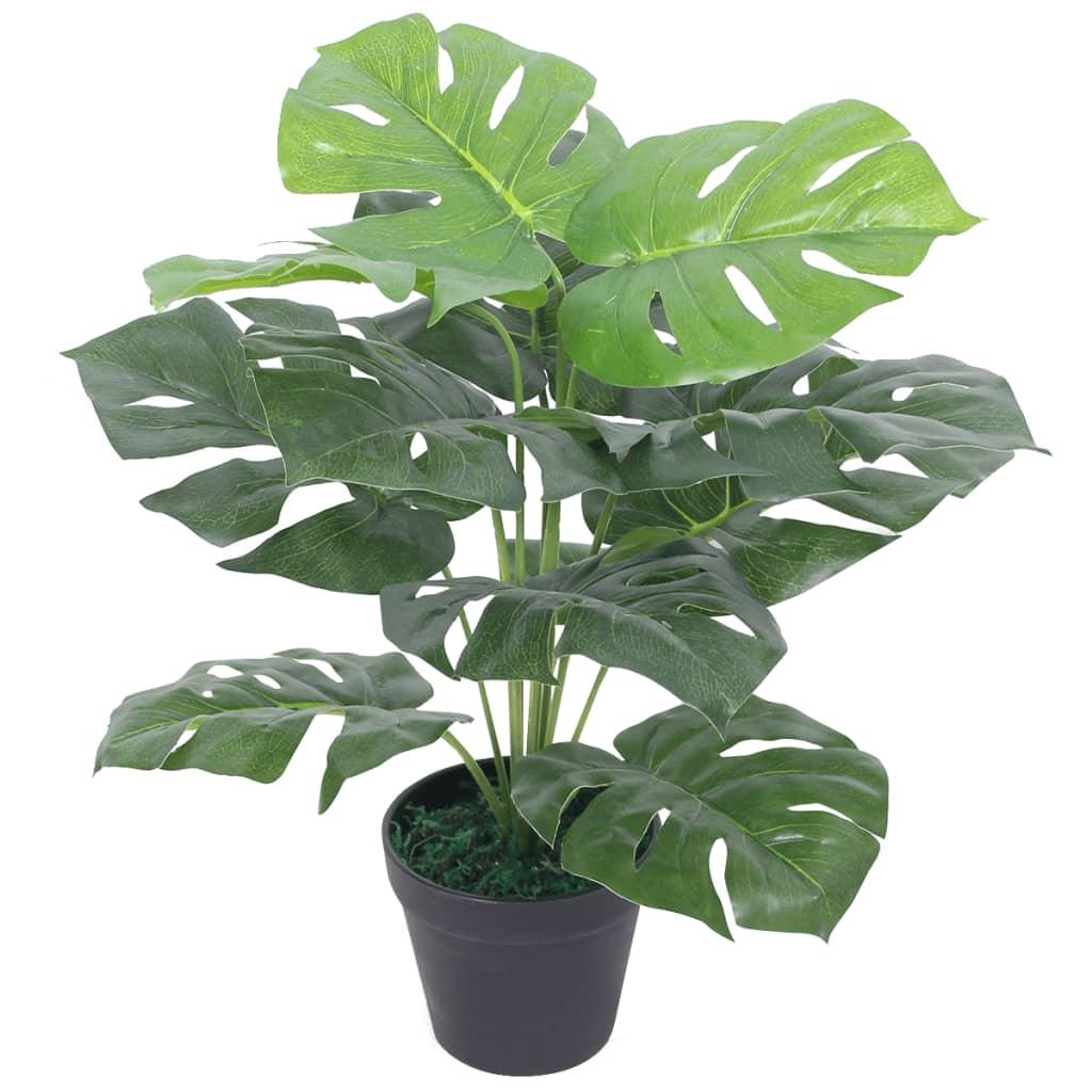 Artificial Monstera Plant with Pot 17.7" Green at Set Shop and Smile