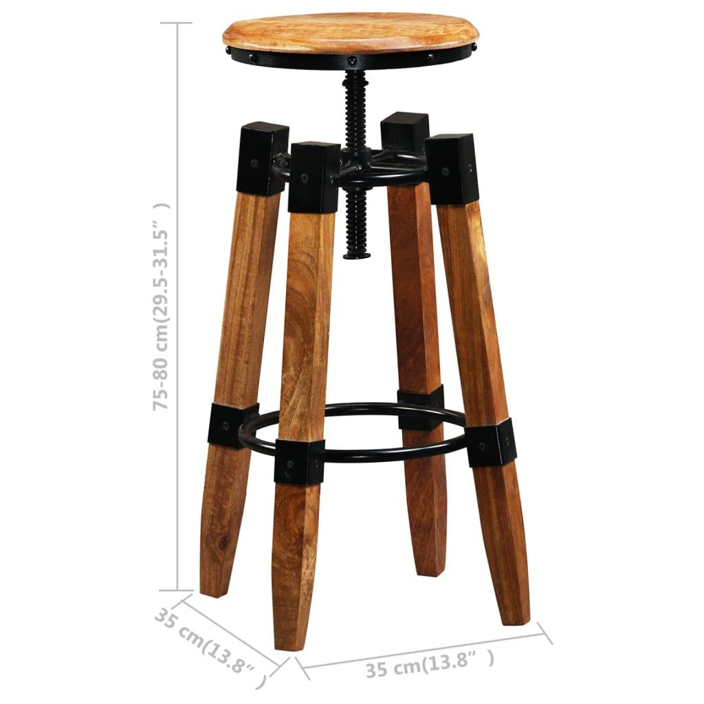 Bar Stools 2 pcs Solid Mango Wood at Set Shop and Smile