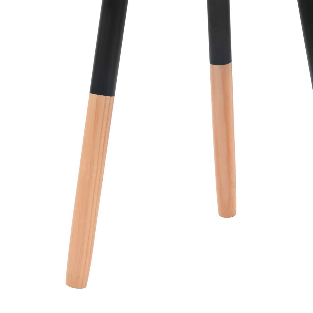 Side Table Set 2 Pieces Solid Pinewood Black at Set Shop and Smile