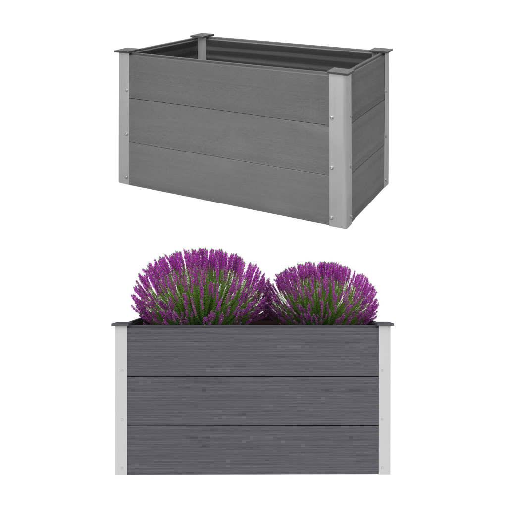Garden Raised Bed WPC 39.4"x19.7"x21.3" Gray at Set Shop and Smile
