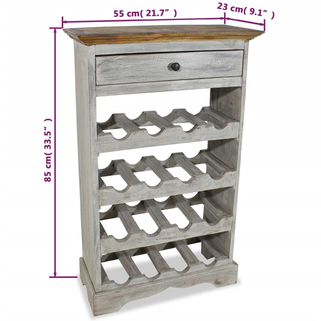 Wine Rack Solid Reclaimed Wood 21.7"x9.1"x33.5" at Set Shop and Smile