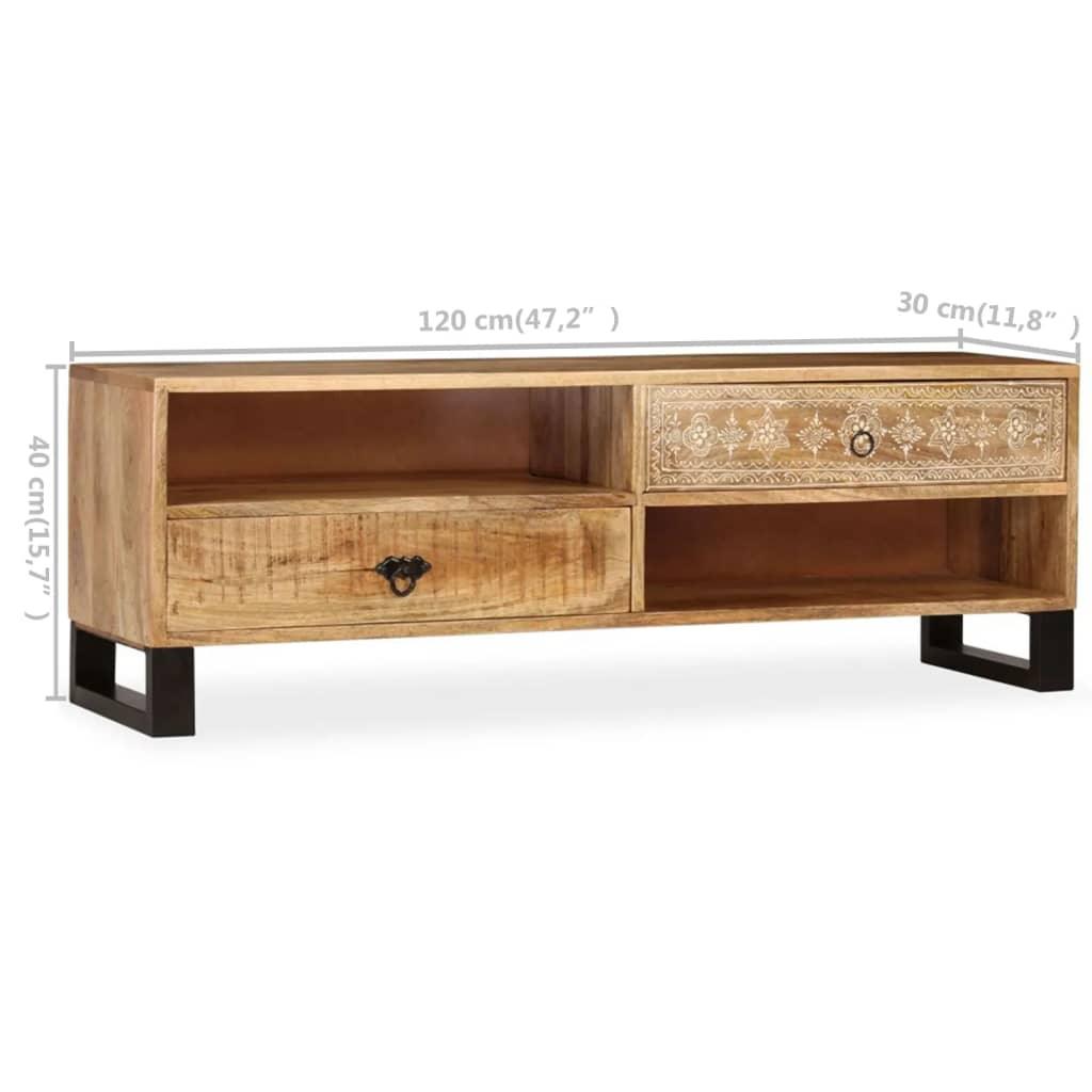 TV Cabinet Solid Mango Wood 47.2"x11.8"x15.7" at Set Shop and Smile
