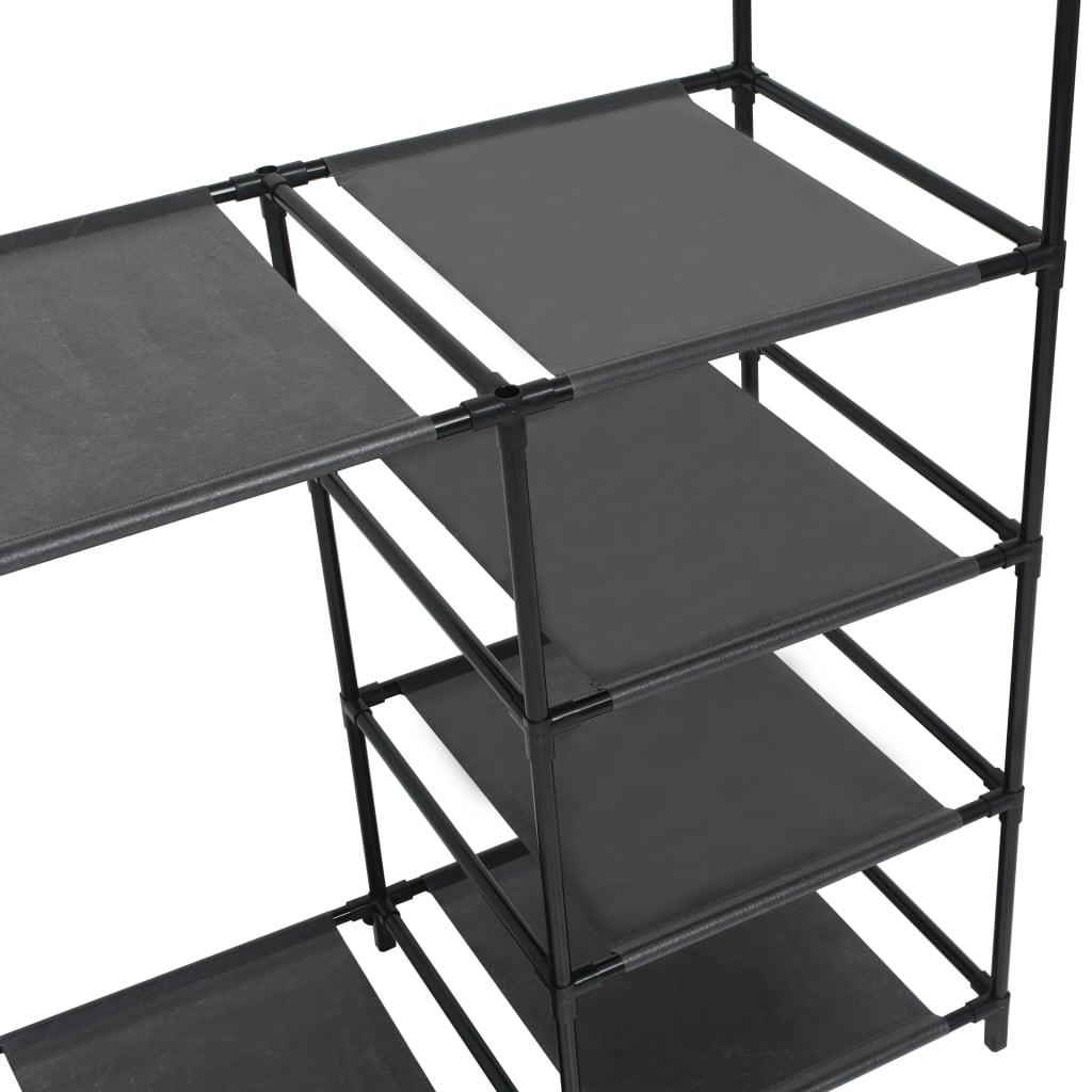 Clothes Rack Steel and Non-woven Fabric 34.3"x17.3"x62.2" Black at Set Shop and Smile