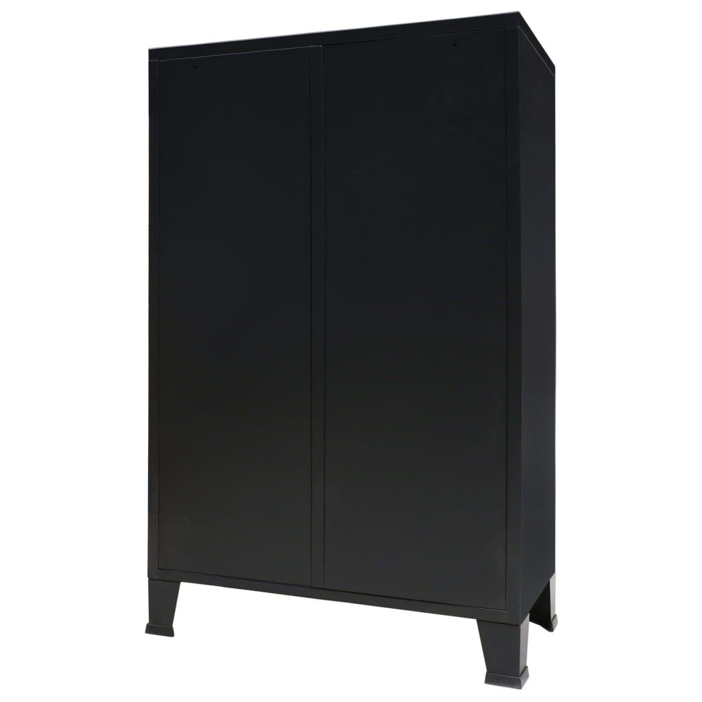 Wardrobe Metal Industrial Style 26.4"x13.8"x42.1" Black at Set Shop and Smile