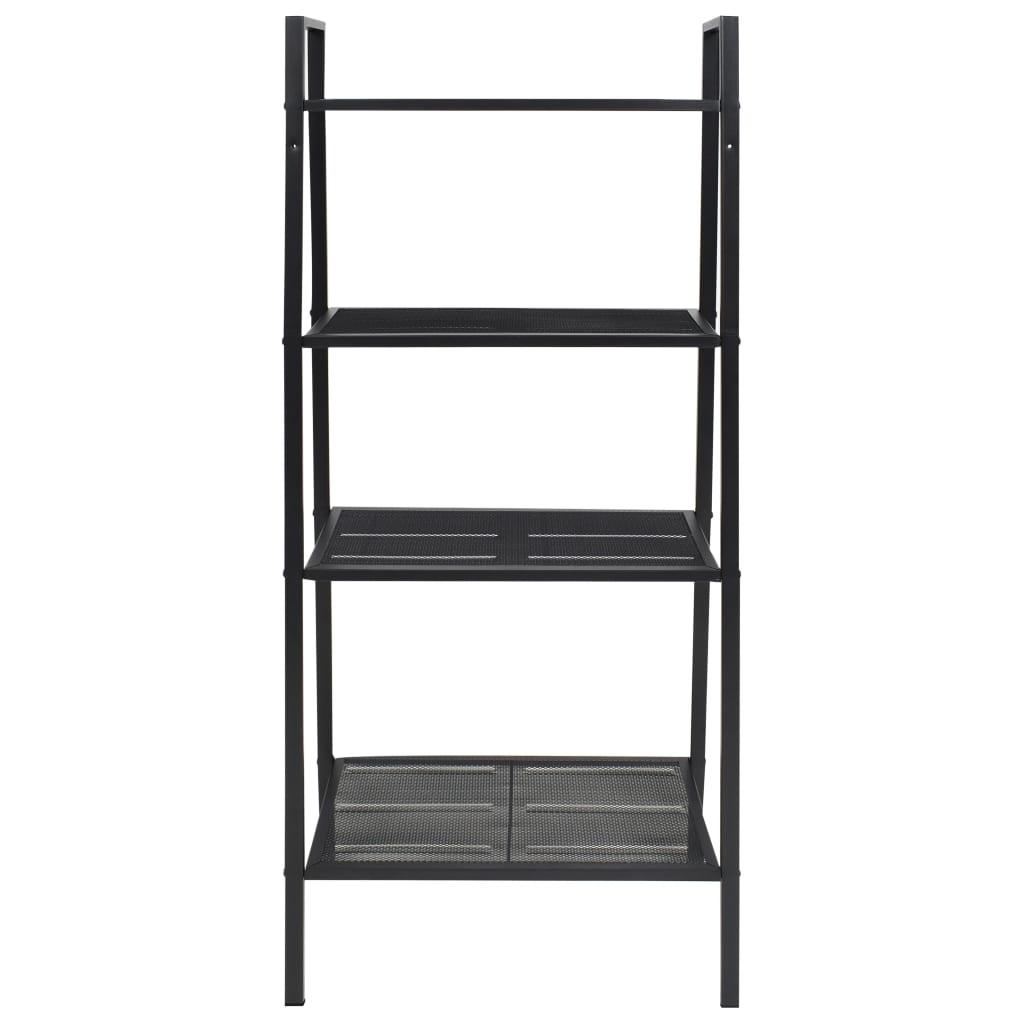 Ladder Bookcase 4 Tiers Metal Black at Set Shop and Smile