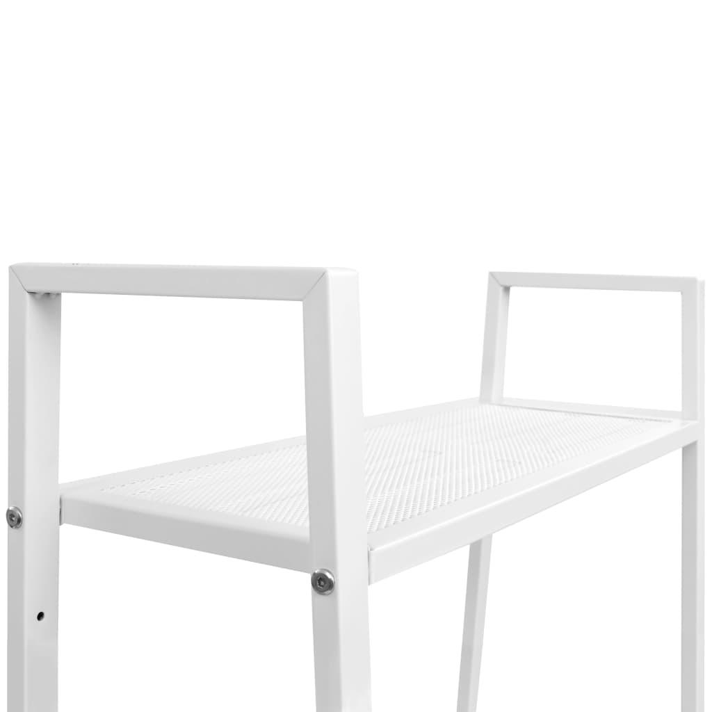 Ladder Bookcase 4 Tiers Metal White at Set Shop and Smile