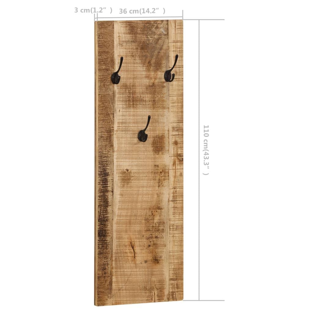 Wall-mounted Coat Racks 2 pcs Solid Mango Wood 14.2"x43.3"x1.2" at Set Shop and Smile