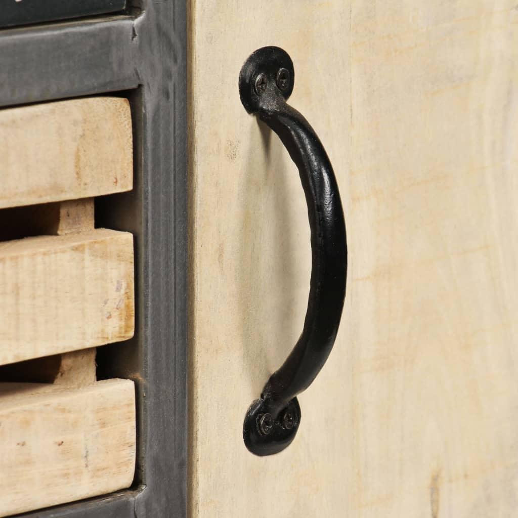 Sideboard Solid Mango Wood and Steel 25.6"x13"x29.9" at Set Shop and Smile