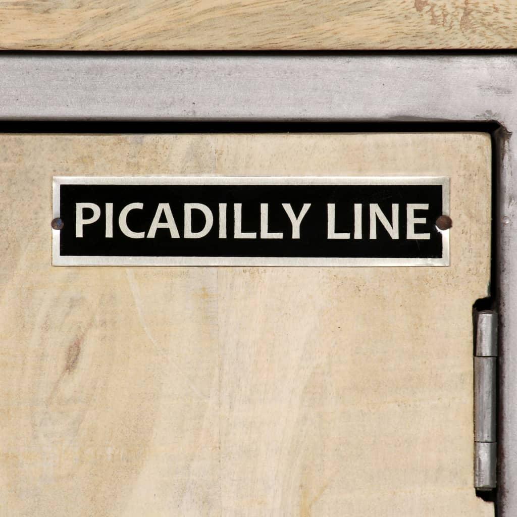 Sideboard Solid Mango Wood and Steel 25.6"x13"x29.9" at Set Shop and Smile