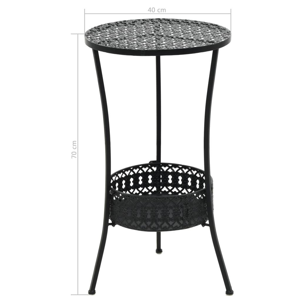 Bistro Table Black 15.7"x27.5" Metal at Set Shop and Smile