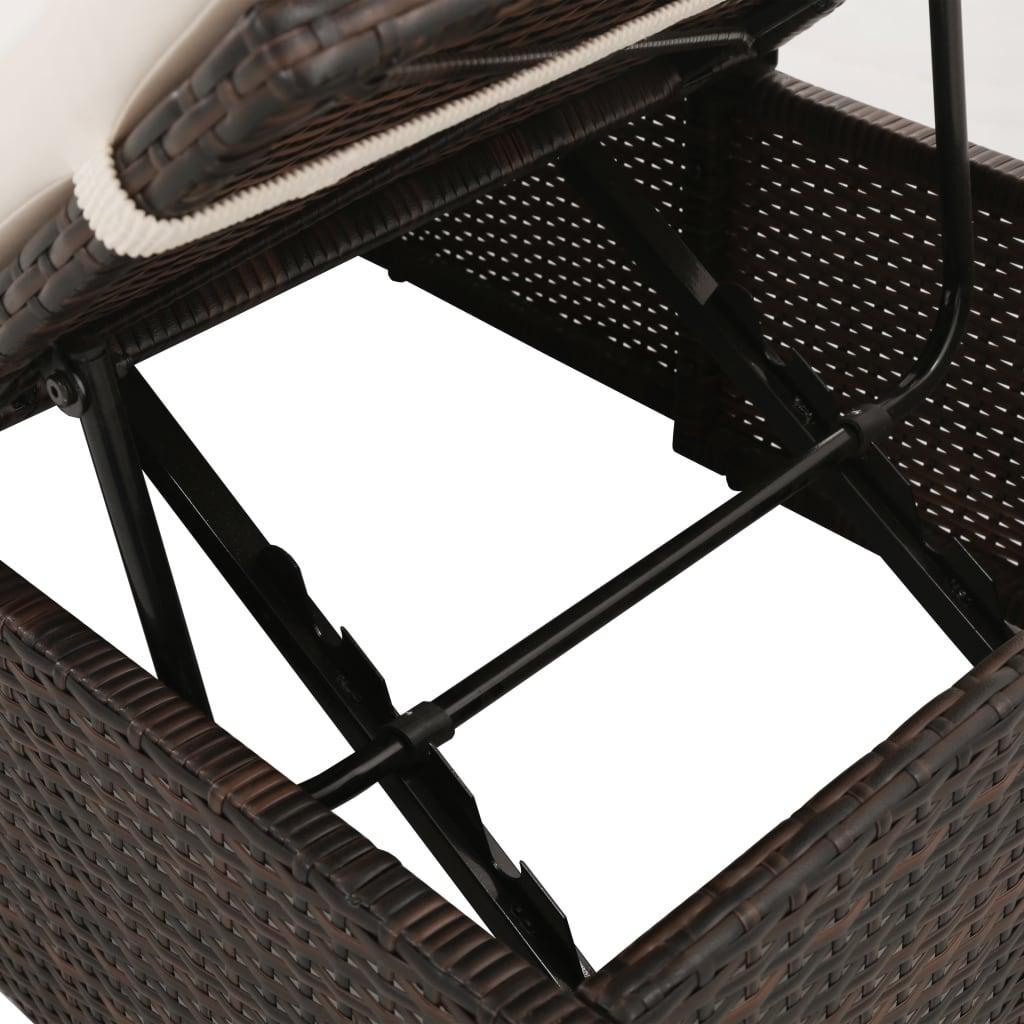 Patio Bed Brown 76.8"x23.6" Poly Rattan at Set Shop and Smile