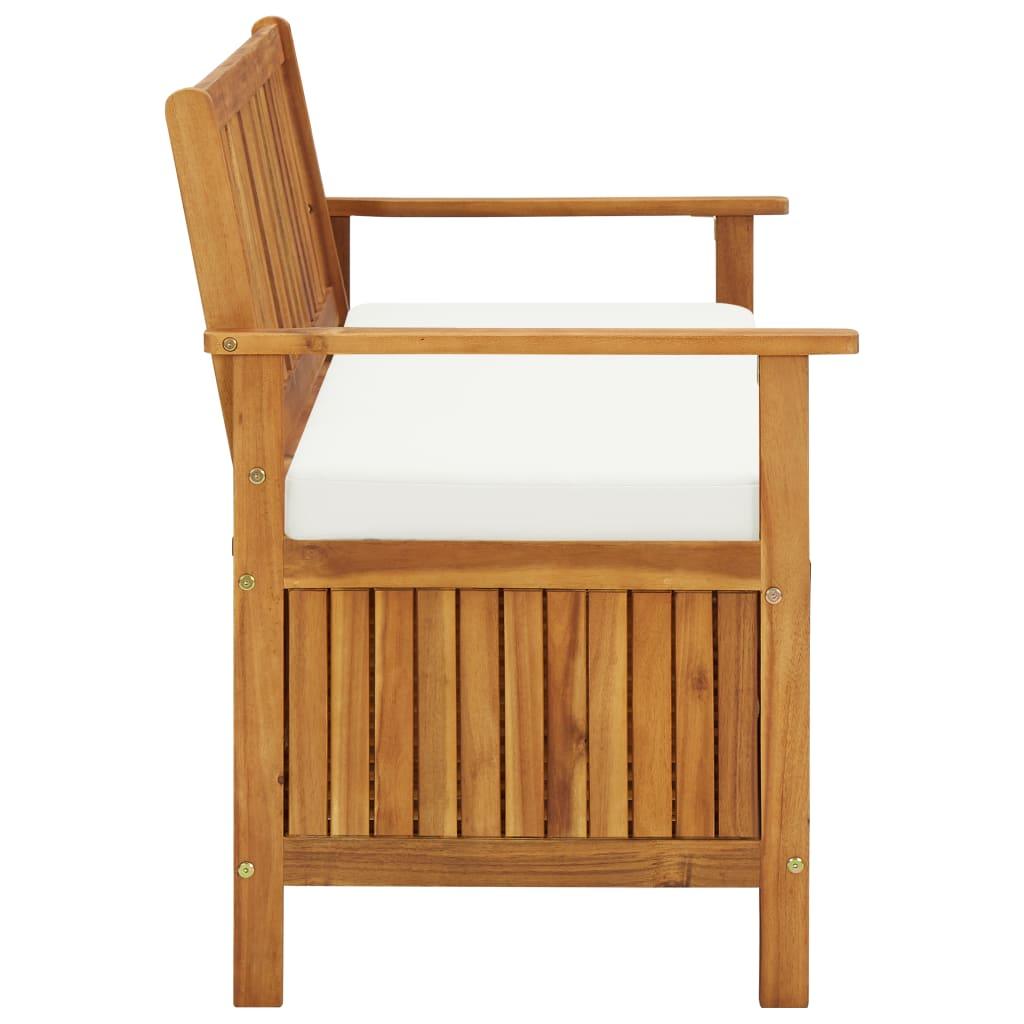 Patio Storage Bench Solid Acacia Wood 47.2"x24.8"x33.1" at Set Shop and Smile