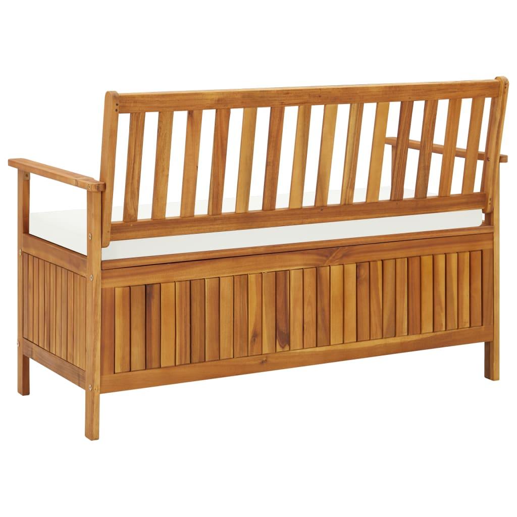Patio Storage Bench Solid Acacia Wood 47.2"x24.8"x33.1" at Set Shop and Smile