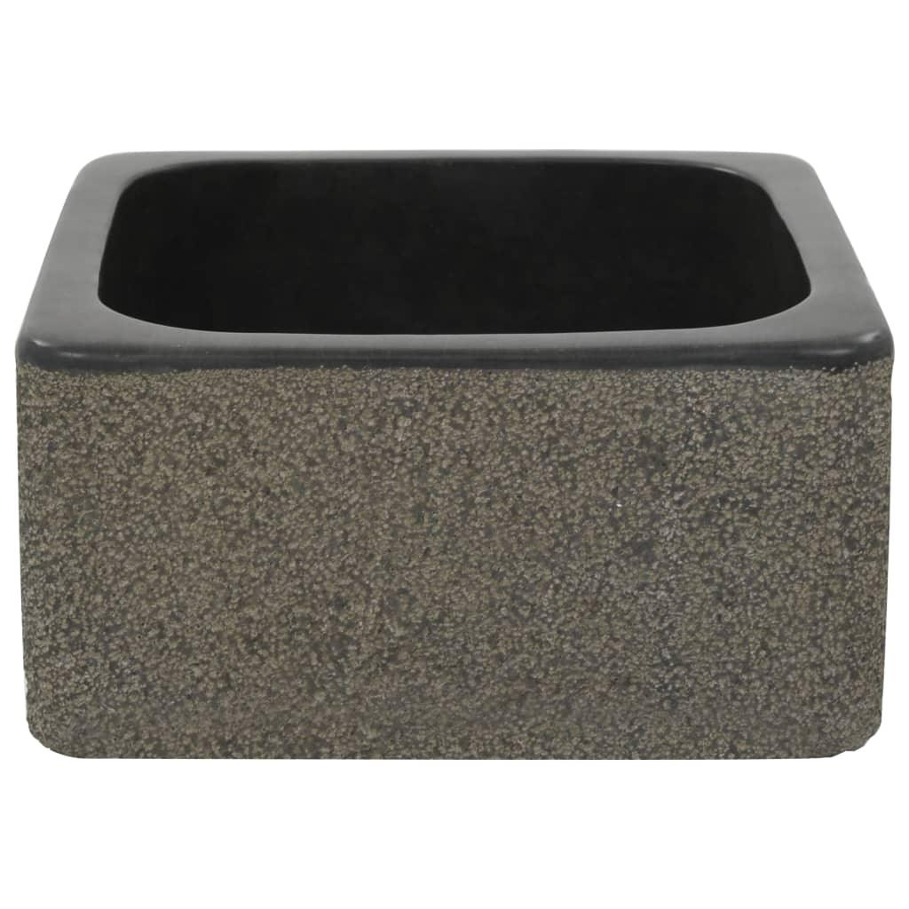 Sink 11.8"x11.8"x5.9" Riverstone Black at Set Shop and Smile
