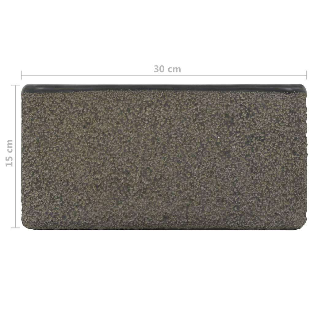 Sink 11.8"x11.8"x5.9" Riverstone Black at Set Shop and Smile