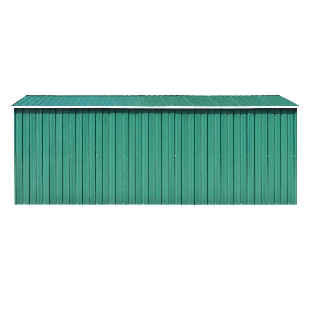 Garden Shed 101.2" x 192.5" x 71.3" Metal Green at Set Shop and Smile