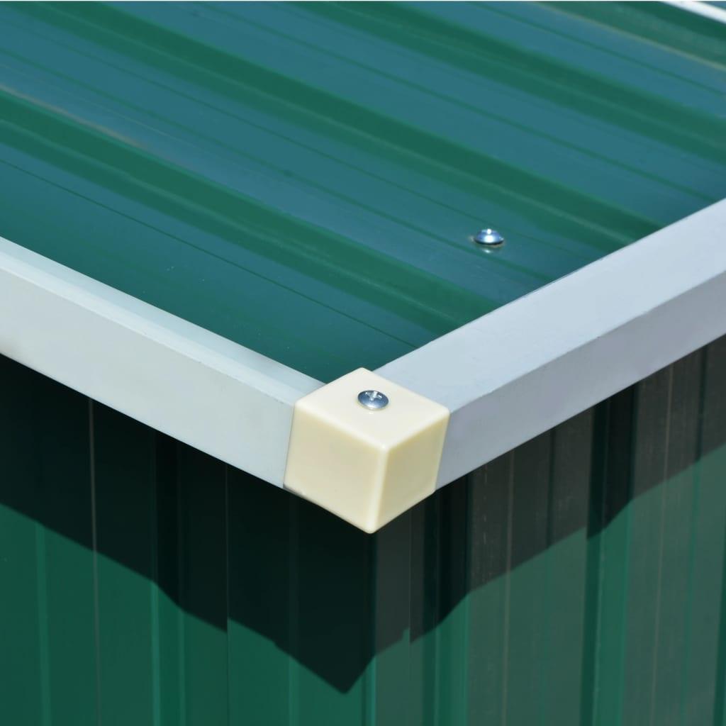 Garden Shed 101.2" x 192.5" x 71.3" Metal Green at Set Shop and Smile