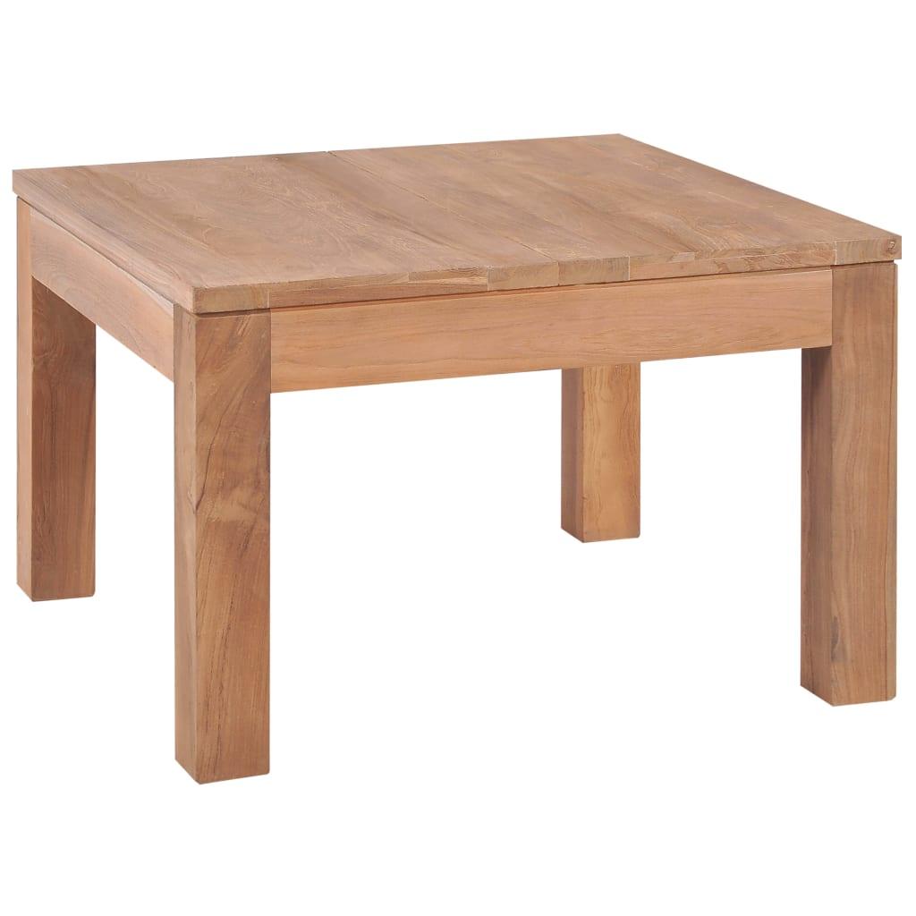 Coffee Table Solid Teak Wood with Natural Finish 23.6"x23.6"x15.7" at Set Shop and Smile