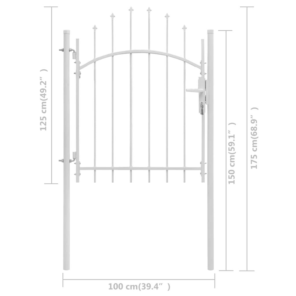 Garden Gate Steel 39.4"x68.9" White at Set Shop and Smile
