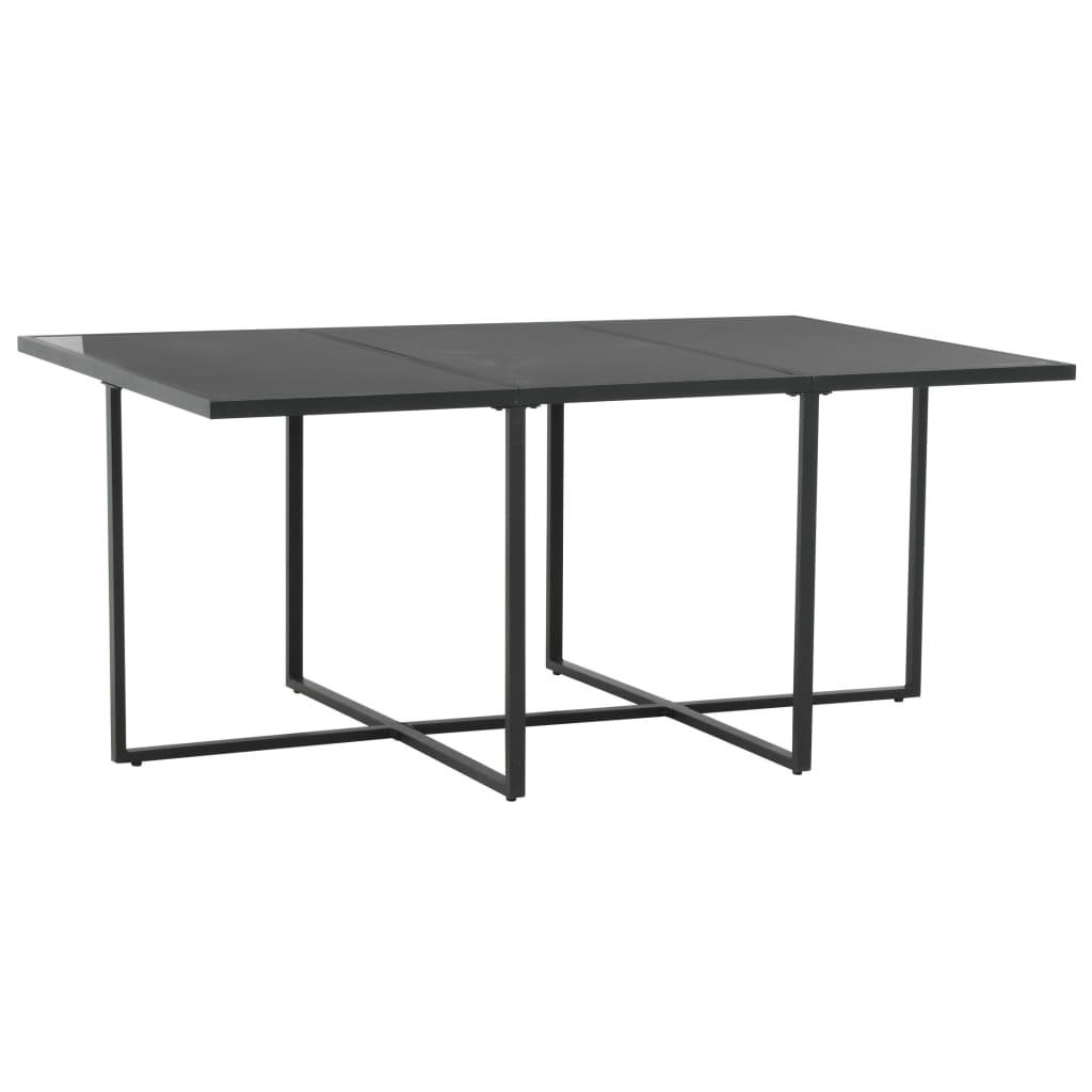 7 Piece Patio Dining Set with Cushions Poly Rattan Black at Set Shop and Smile