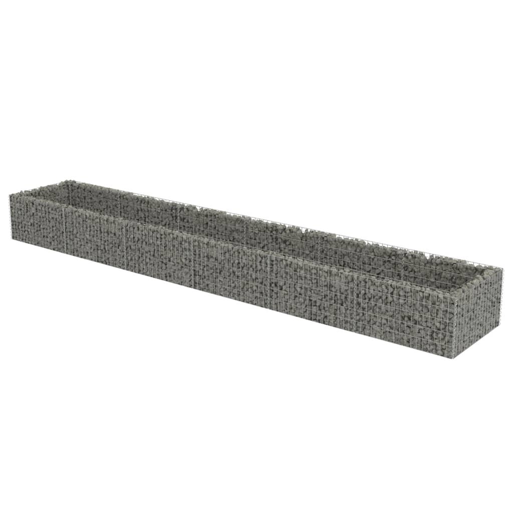 Gabion Raised Bed Galvanized Steel 212.6"x35.4"x19.7" at Set Shop and Smile