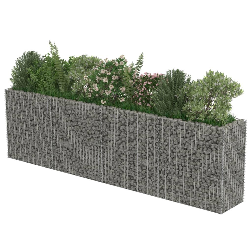 Gabion Raised Bed Galvanized Steel 141.7"x19.7"x39.4" at Set Shop and Smile