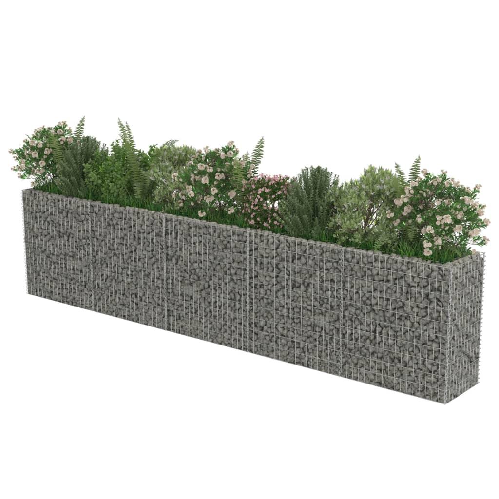 Gabion Raised Bed Galvanized Steel 177.2"x19.7"x39.4" at Set Shop and Smile