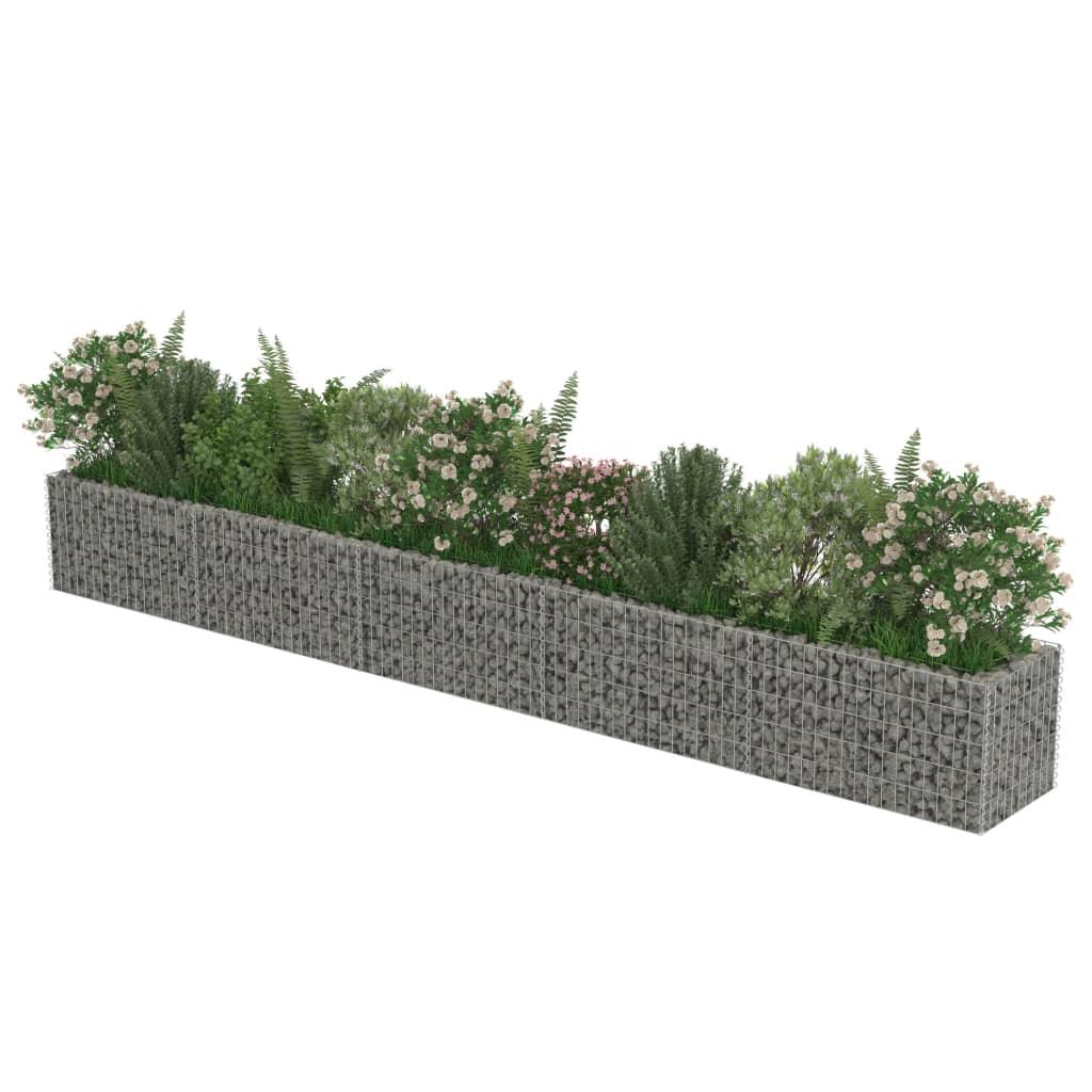 Gabion Raised Bed Galvanized Steel 177.2"x19.7"x19.7" at Set Shop and Smile