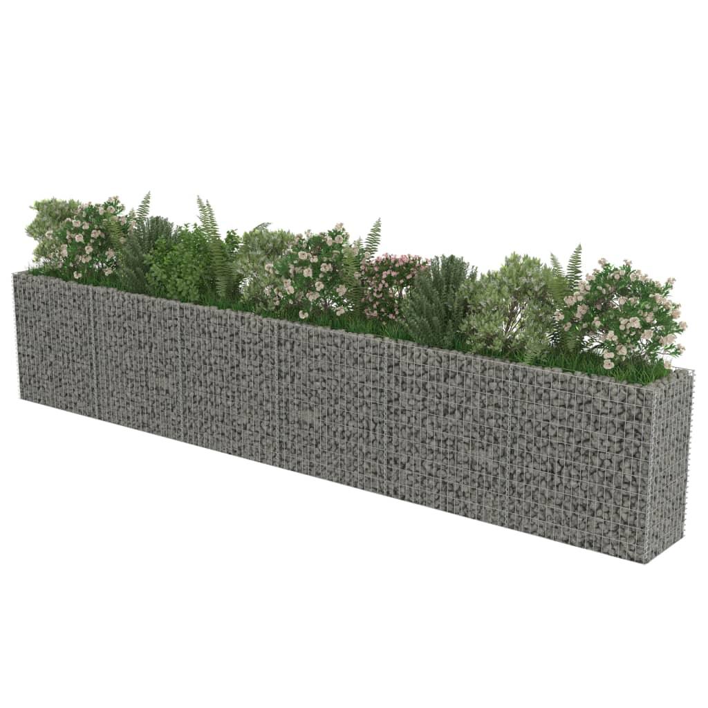 Gabion Raised Bed Galvanized Steel 212.6"x19.7"x39.4" at Set Shop and Smile
