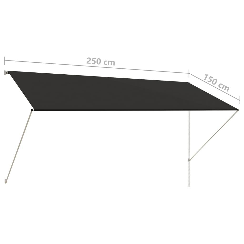 Retractable Awning 98.4"x59.1" Anthracite at Set Shop and Smile