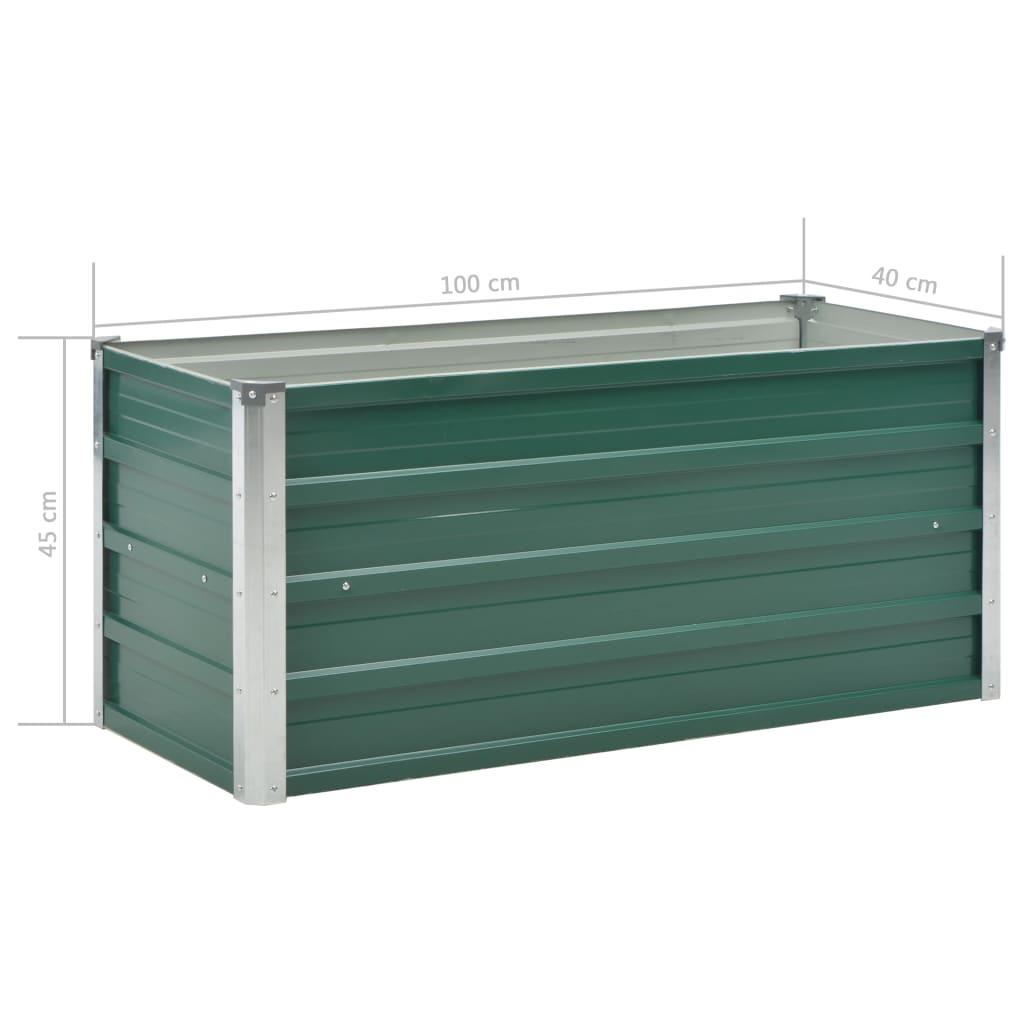 Garden Raised Bed Galvanized Steel 39.4"x15.7"x17.7" Green at Set Shop and Smile