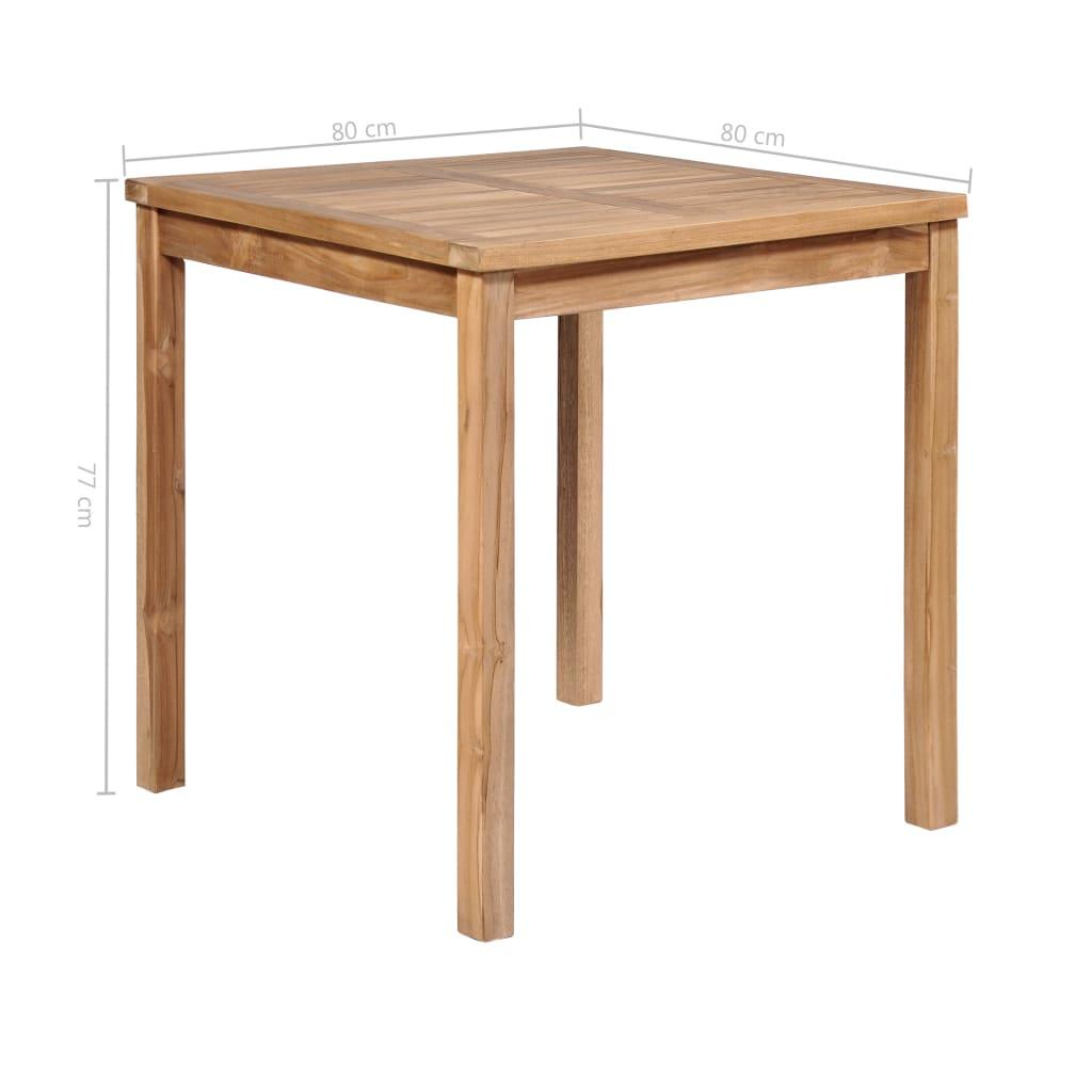 Patio Table 31.5"x31.5"x30.3" Solid Teak Wood at Set Shop and Smile