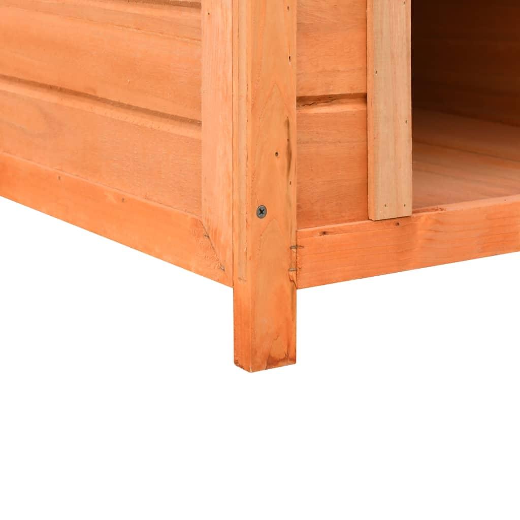 Dog House Solid Pine & Fir Wood 28.3"x33.5"x32.3" at Set Shop and Smile