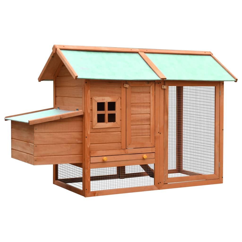 Chicken Cage Solid Pine & Fir Wood 66.9"x31.9"x43.3" at Set Shop and Smile