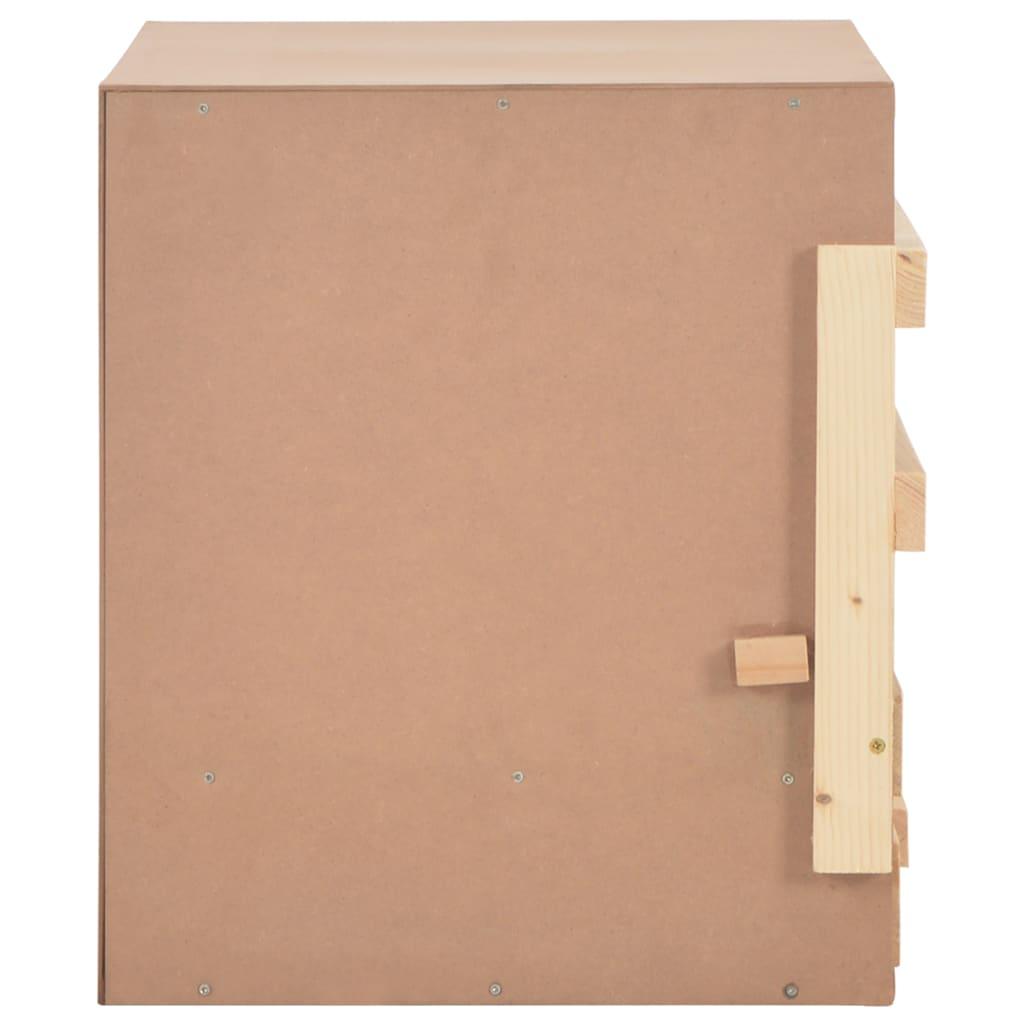 Chicken Laying Nest 2 Compartments 24.8"x15.7"x17.7" Solid Pine Wood at Set Shop and Smile