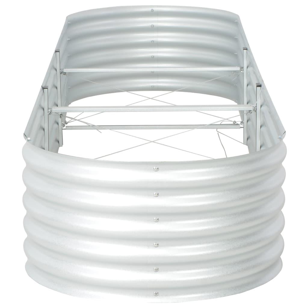 Garden Raised Bed 126"x31.5"x17.3" Galvanized Steel Silver at Set Shop and Smile