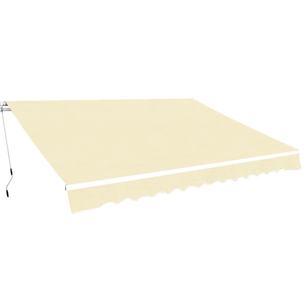 Folding Awning Manual Operated 157.5" Cream at Set Shop and Smile