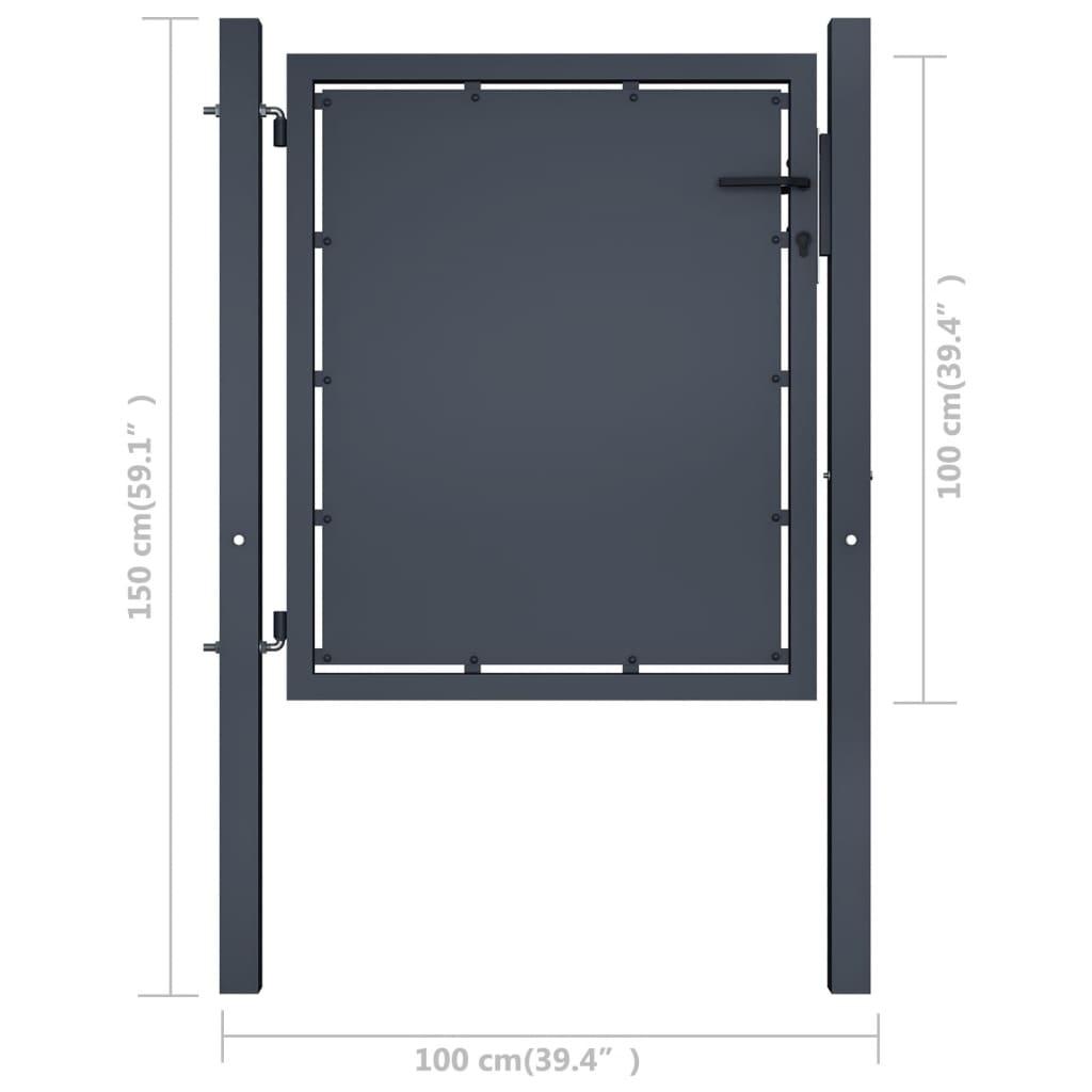 Garden Gate Steel 39.4"x39.4" Anthracite at Set Shop and Smile