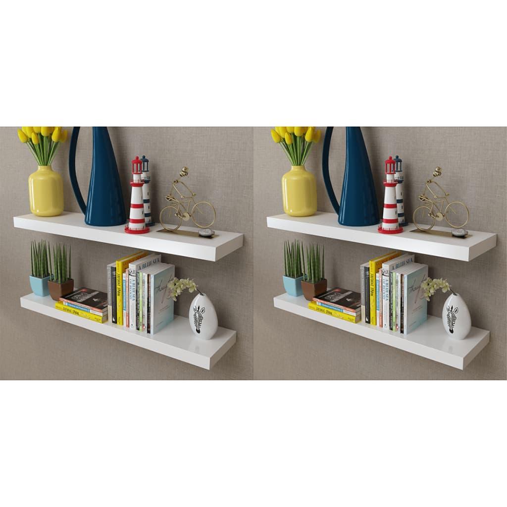 Wall Shelves 4 pcs White 31.5" at Set Shop and Smile