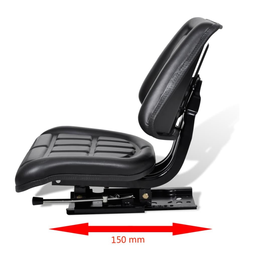 Tractor Seat with Backrest Black at Set Shop and Smile