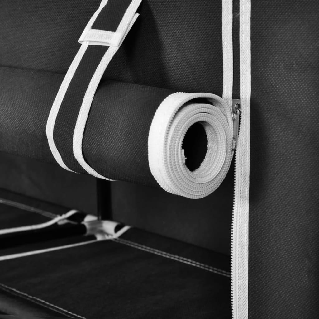 Fabric Shoe Cabinet with Cover 45" x 11" x 43" Black at Set Shop and Smile