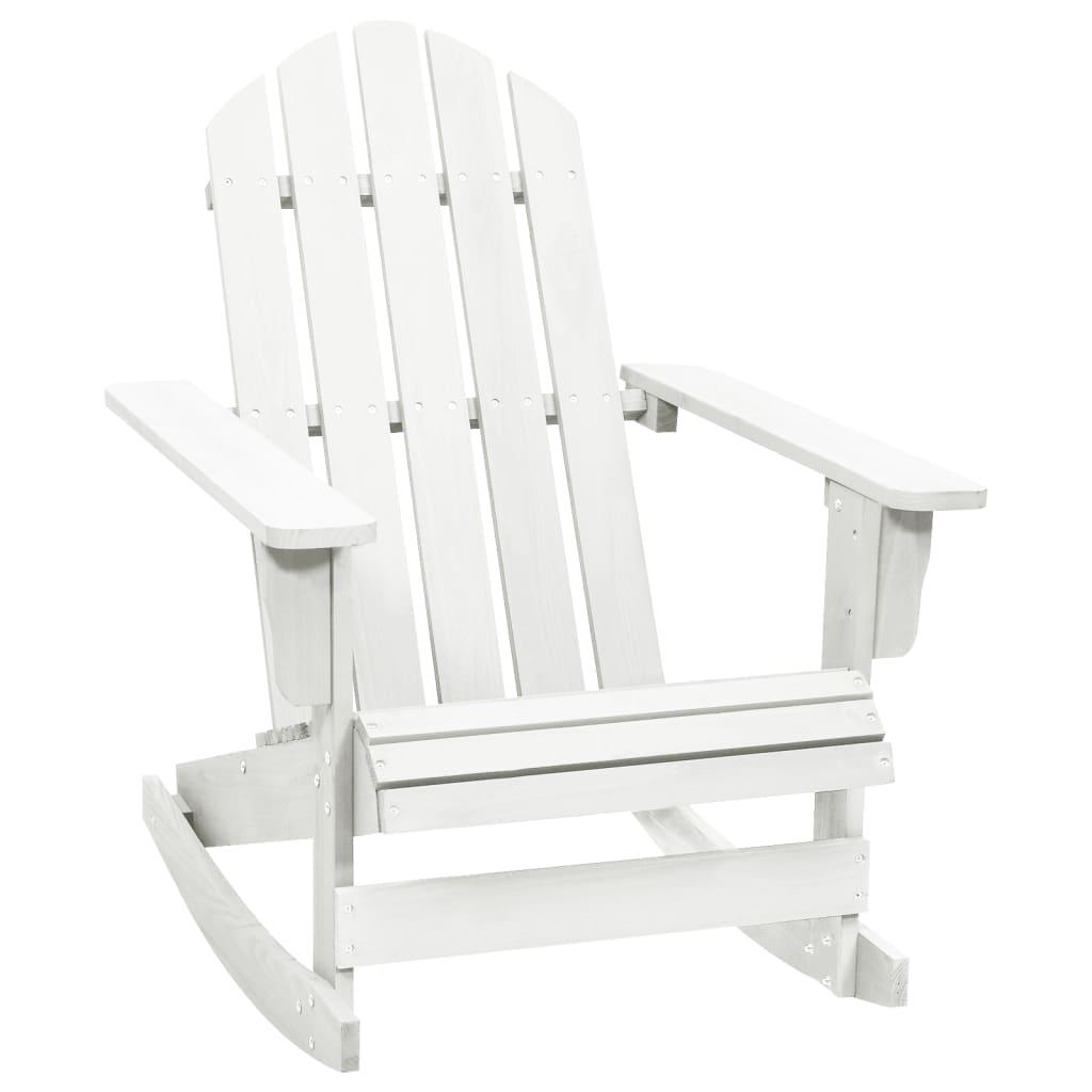 Patio Rocking Chair Wood White at Set Shop and Smile